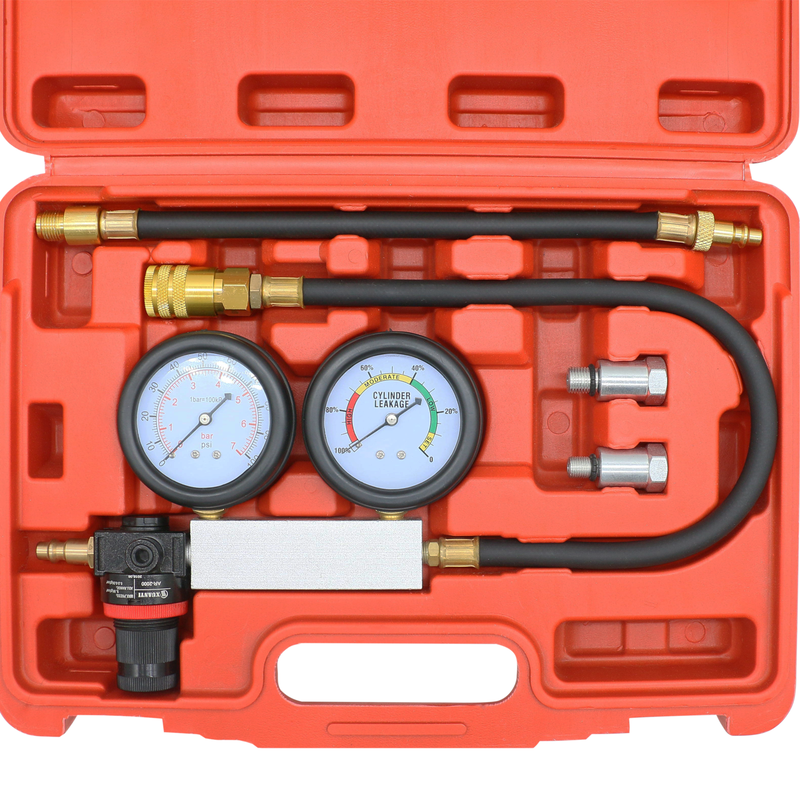 TU-21 Cylinder Leak Down Leakage Tester Detector Engine Compression Gauges Test Tool