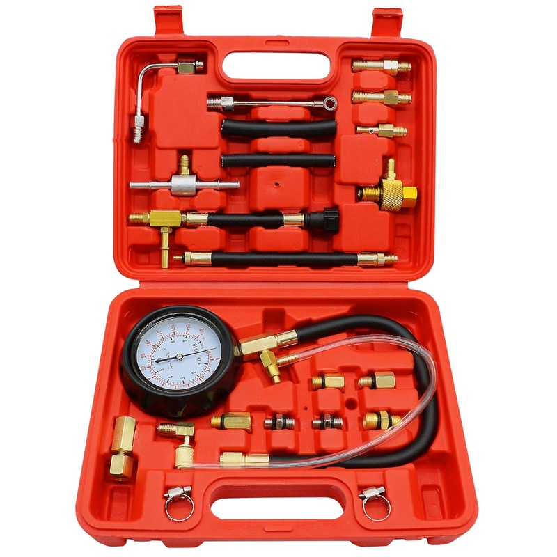 New TU-114 Fuel Pressure Gauge, Fuel Injector Pump Pressure Tester,0-140PSI Fuel Injector Injection 