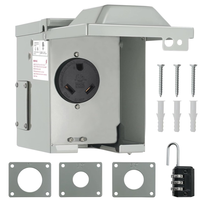 30 Amp 125 Volt RV Power Outlet Box