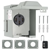 50 Amp 125/250 Volt RV Power Outlet Box